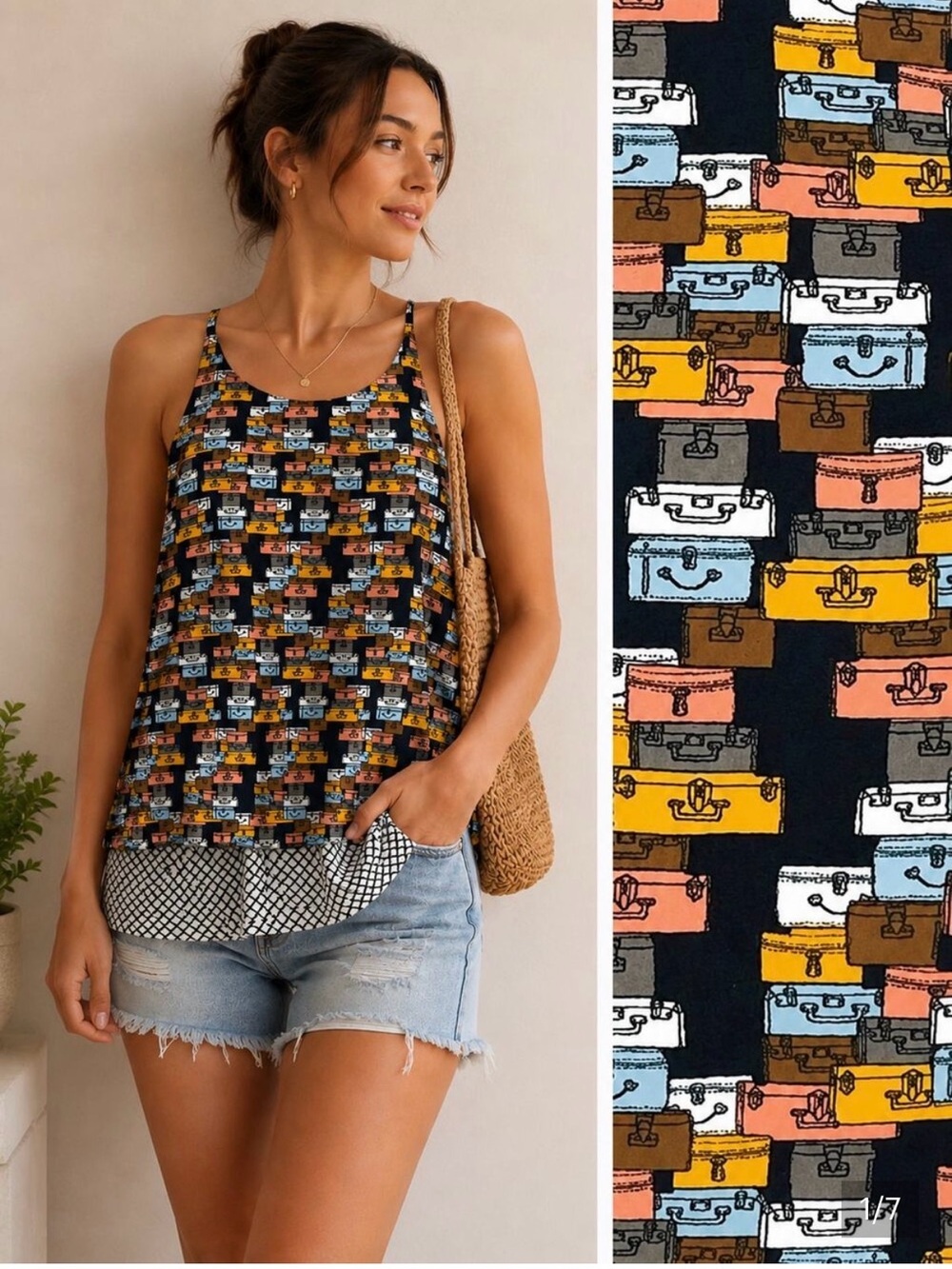 Porridge by Anthropologie Women’s boho luggage layered Tank size medium
